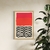 Con Marco - Abstracto Rojo Fucsia - comprar online
