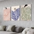 Set 3 Canvas - Mujeres abstracto rayas