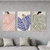 Set 3 Canvas - Mujeres abstracto rayas - comprar online