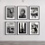 Set Wall 6 con Marco - Mujeres iconic B&W