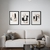 Set 3 con Marco - Abstracto beige, negro y dorado - comprar online