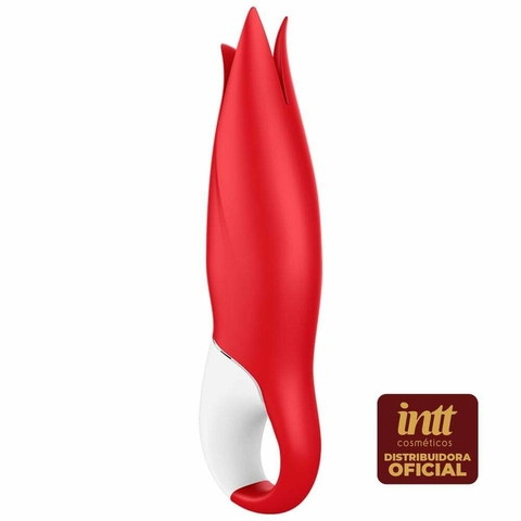 Satisfyer Vibes Power Flower Vibrador Clitoriano E Vaginal Vermelho - comprar online