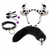 Kit 4 Itens - Rabo de Raposa com Tiara de Orelhas - Grampos para os seios em Metal e Gargantilha - Ponto Sexcreto