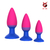 Kit Com 3 Plug Anal em Silicone Com Ventosa