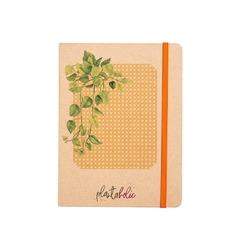 Caderno Plantaholic Capa Dura 80F 15Cmx20Cm Folha Pontilhada Leoarte