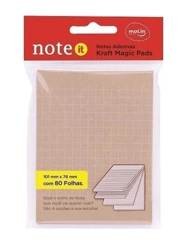 Bloco de notas Adesivas Magic Kraft - Molin - 101mm x 76mm