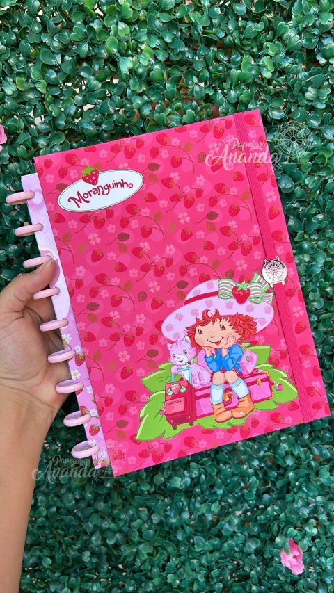 Caderno de Discos Moranguinho - Papelaria Ananda