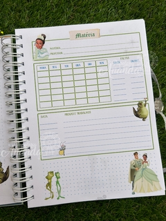 Caderno Tiana - A Princesa e o Sapo - Papelaria Ananda - Papelaria Ananda