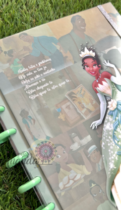 Caderno de Discos Tiana - A Princesa e o Sapo - Papelaria Ananda - comprar online