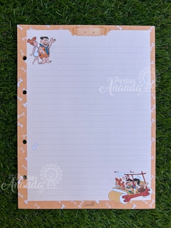 Refil Folhas Fichario - Os Flinststones - Papelaria Ananda