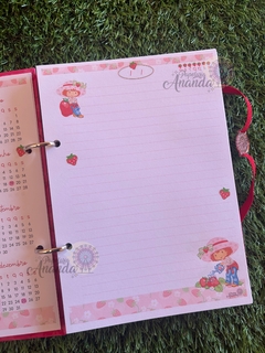 Mini Fichário Moranguinho A5 - Papelaria Ananda