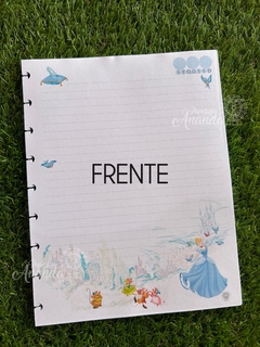 Refil Caderno de Disco Cinderela - Papelaria Ananda
