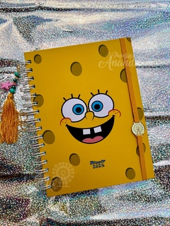 Planner 2025 Bob Esponja A5 - Papelaria Ananda - loja online