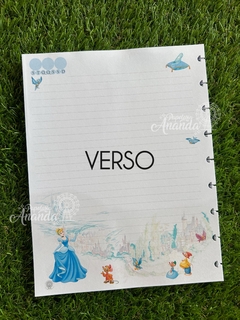 Refil Caderno de Disco Cinderela - Papelaria Ananda - comprar online