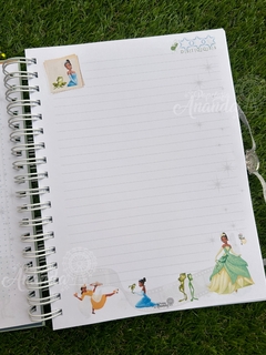 Caderno Tiana - A Princesa e o Sapo - Papelaria Ananda - loja online