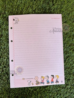 Refil de Folhas Snoopy - Papelaria Ananda - Papelaria Ananda