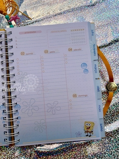Planner 2025 Bob Esponja A5 - Papelaria Ananda