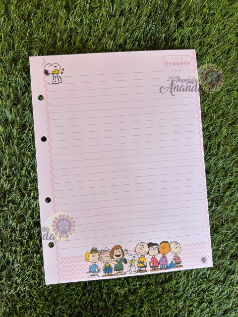 Refil de Folhas Snoopy - Papelaria Ananda - comprar online