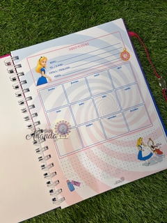 Caderno Alice no País das Maravilhas - Papelaria Ananda - Papelaria Ananda