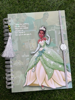 Caderno Tiana - A Princesa e o Sapo - Papelaria Ananda - Papelaria Ananda