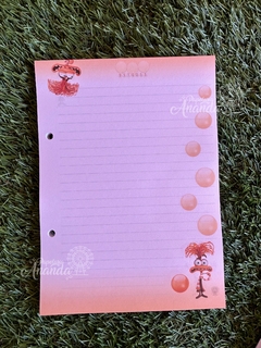 Refil Folhas Fichário - Divertidamente - Papelaria Ananda