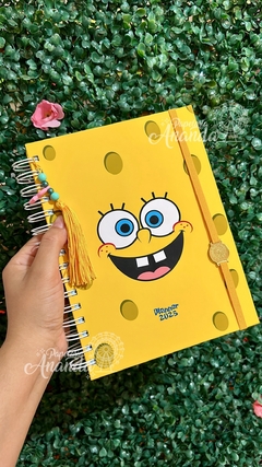 Planner 2025 Bob Esponja A5 - Papelaria Ananda