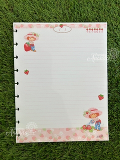 Refil Caderno de Disco Moranguinho - Colegial - Papelaria Ananda