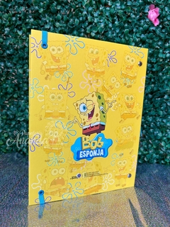 Fichário Bob Esponja - Papelaria Ananda