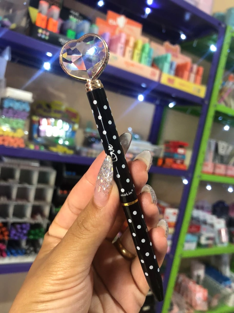 Caneta Coração Diamante Poá - Molin