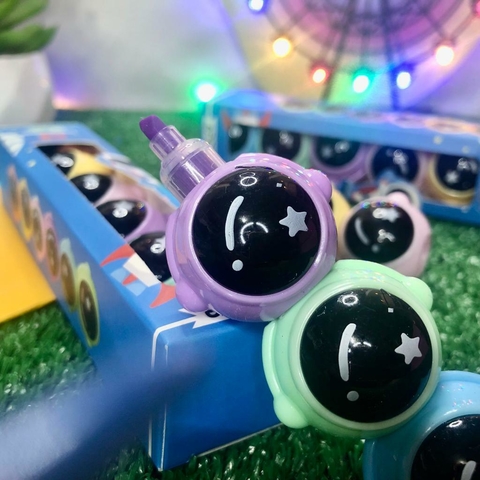 Marca Texto Astronauta 5 Cores Pastel