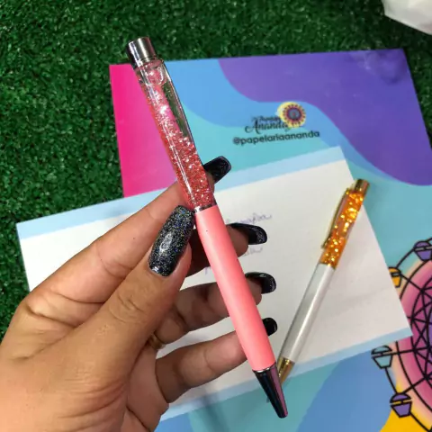 Caneta Luxo Aqua Glitter