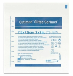 Curativo Antimicrobiano Cutimed Siltec Sorbact. Tamanho 7,5X7,5cm UNIDADE - Cod: 7325100