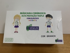 Máscara Desc. Tripla Elástico INFANTIL cx/50unidades-cod-130INFANTIL na internet