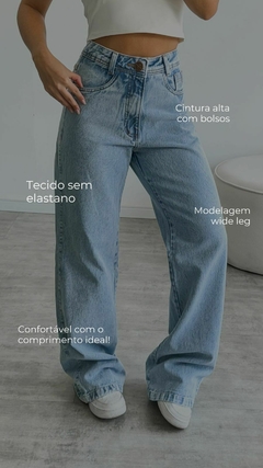 Calça Jeans Wide leg Pilar - Melanina Moda Feminina