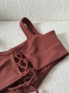 Cropped Jade Marrom - comprar online