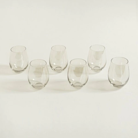 Vasos bombee color champagne set x 6