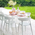 Combo 2 Sillas Luna Mascardi 1 Mesa Cuadrada 75x75 Color Blanco - Reventon Store