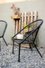 Combo 1 Silla Asuncion Pvc 1 Mesita Acapulco Color Negro - tienda online