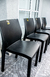 Combo 6 Sillas Paris Mascardi 1 Mesa Rectangular Encastrable Color Negro - tienda online