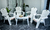 Combo 1 Silla Gran California 1 Mesa Ratona Mascardi Color Blanco - tienda online