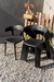 Combo 4 Sillas Luna Mascardi 1 Mesa Cuadrada 75x75 Color Negro