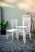 Combo 2 Sillas Tiffany Mascardi 1 Mesa Redonda 90Cm Color Blanco