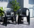Combo 4 Sillas Perfecto Mascardi 1 Mesa Redonda 120Cm Color Negro - Reventon Store
