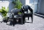Combo 4 Sillas Perfecto Mascardi 1 Mesa Redonda 120Cm Color Negro - tienda online