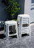 Banqueta Grande De Plastico Mascardi Color Blanco - Reventon Store