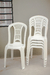 Combo 2 Sillas Reina Mascardi 1 Mesa Monoblock Color Blanco - tienda online