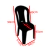 Silla Reina De Plastico Mascardi Color Negro - comprar online