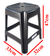 Combo 2 Banquetas Medianas De Plastico Mascardi Color Negro - comprar online