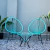 Combo 2 Sillas Acapulco PVC Mediana 1 Mesita Acapulco Color Turquesa (NO INCLUYE VIDRIO) - comprar online