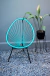 Silla Acapulco Turquesa PVC Mediana Caño Negro
